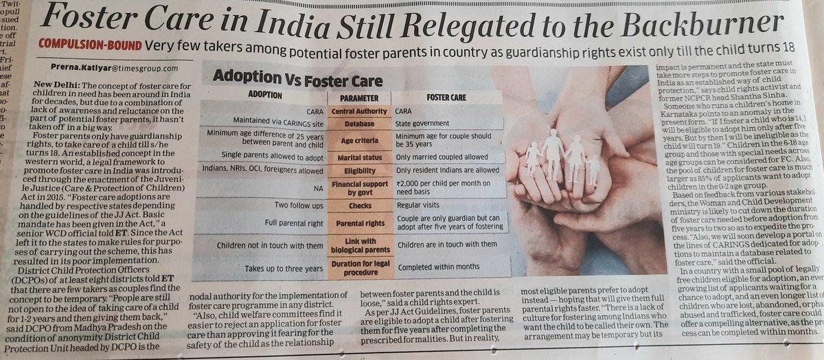 Why Foster Care is Yet to Take Off in the Country. In today's #ET.