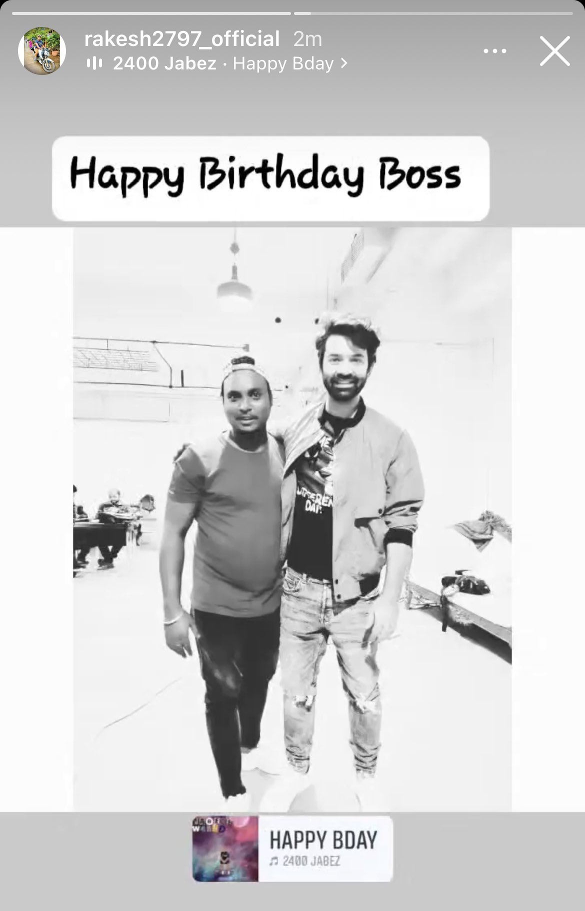   IG story 
Happy birthday Barun sobti  