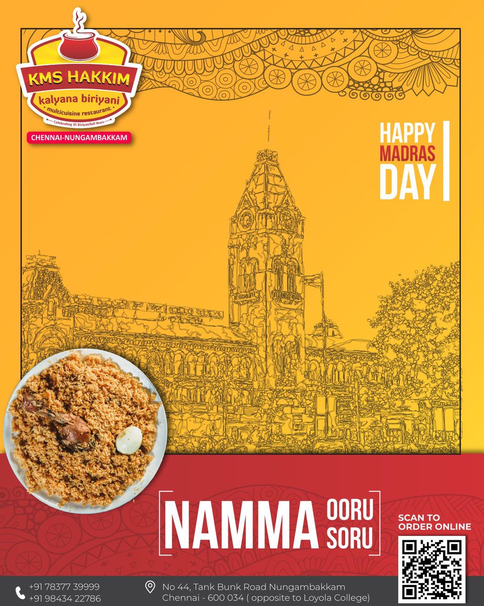 #HappyMadrasDay #chennai #kmshakkim