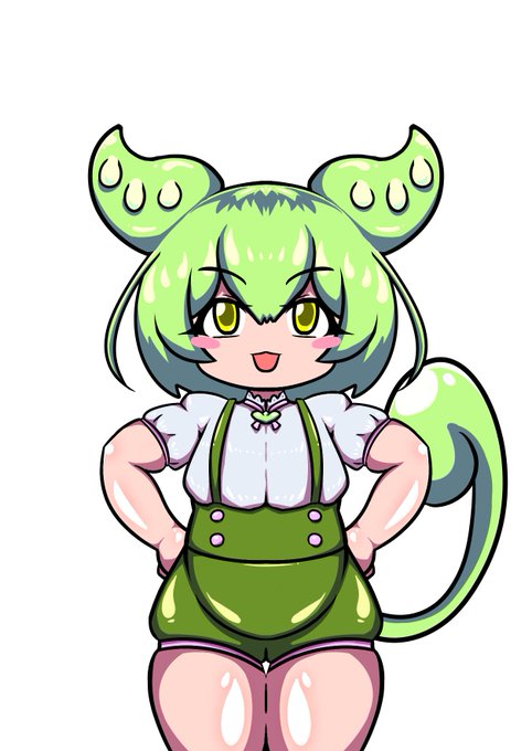 髪の毛のボリュームが足りない気がしたので下の方ふわふわにしたのだ
ほっぺの丸もBMGみたいにしてみたのだ
なんか90年代後半のアニメキャラみたいになったのだ 