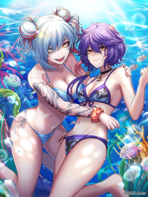 株式会社アドレア様の「覇道任侠伝」にて「未愛&辰夜(侠盗のバカンス)」のイラストを描かせて頂きました。宜しくお願い致します!#任侠伝 