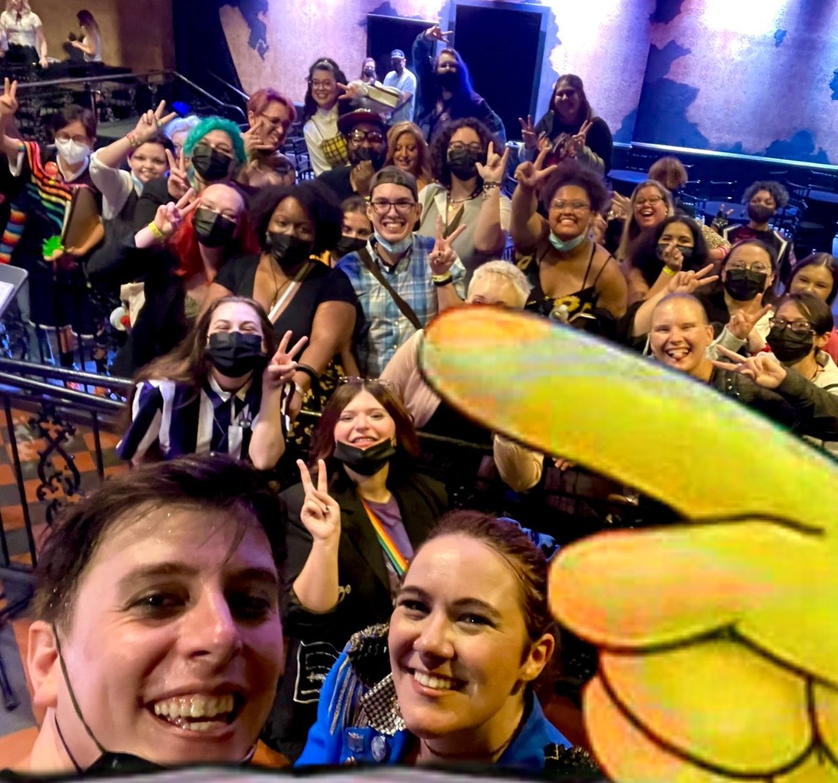 Psylucio's tweet photo. @ThomasSanders THERE I AM GARY, THERE I AM!!!

Also it was such a wonderful experience and y'all put on a fantastic performance of one of my favorite musicals! Thank you so much for giving me the experience to see it live! https://t.co/3whr6IgURu