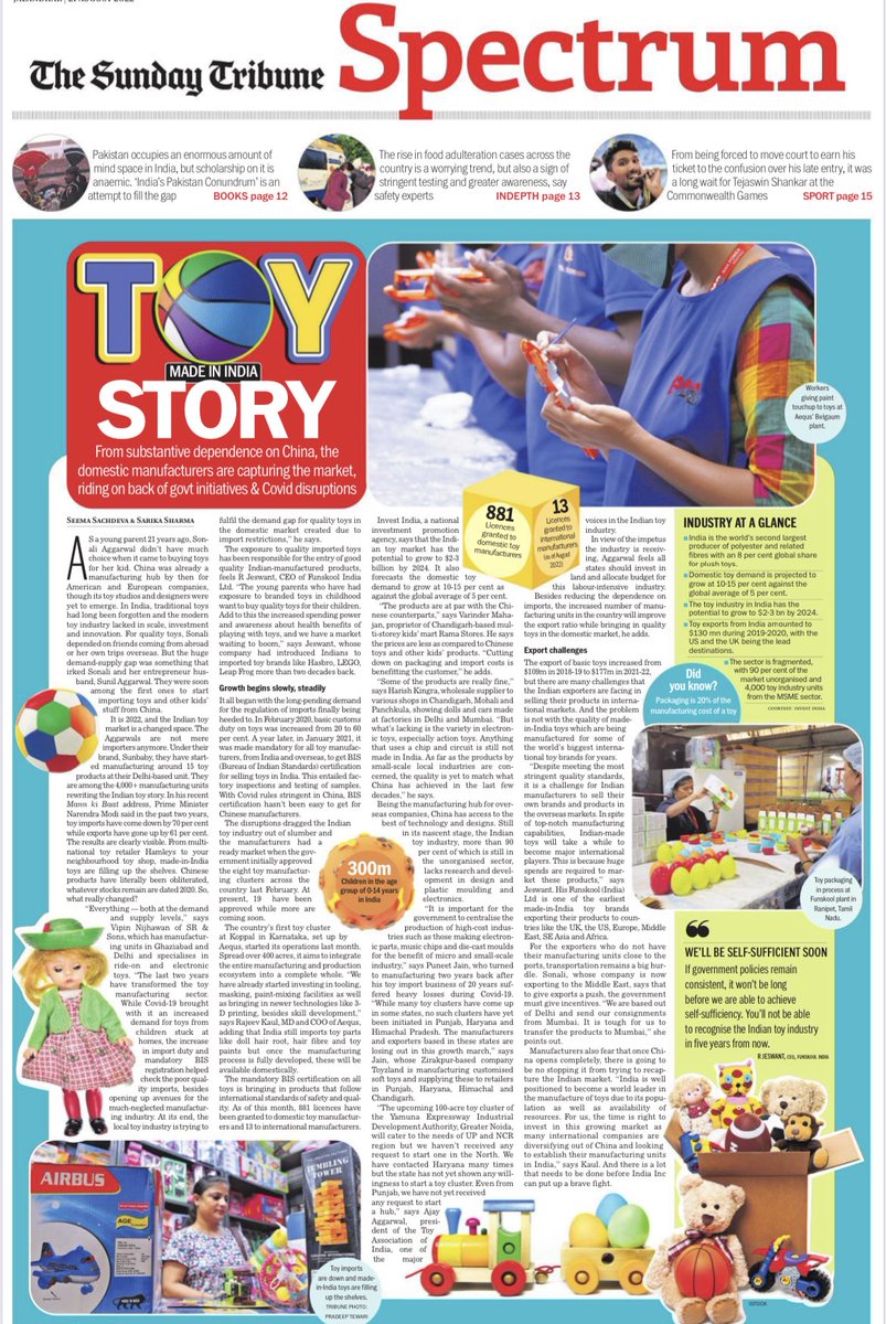 Shehzad_Ind's tweet photo. Must read how from substantial dependence on China, domestic manufacturers of toys are now gaining huge share in the Indian market because of Modi government initiatives and Atmanirbhar Bharat

Report below 

https://t.co/p7eDwPWNUp https://t.co/1DZsQCSsLJ