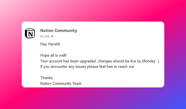HarshitKhemani's tweet photo. I am happy to announce that @Homework_Bros is now a Notion Community!
Thank you so much @NotionHQ for being such an awesome platform <3 https://t.co/J8GyJRzvek