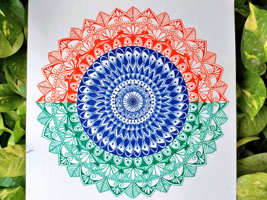 After a long time :)

#mandala #IndependenceDay #art 
🇮🇳