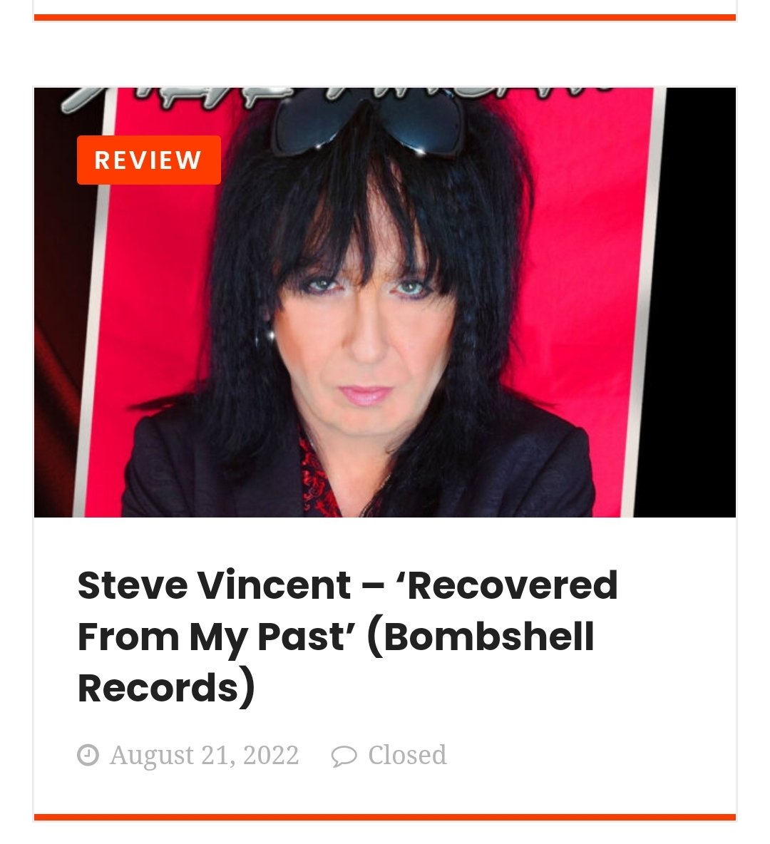 rpmonline.co.uk/?p=19624 Steve Vincent might just have recovered from his past with this excellent debut solo album. Check out the review today on rpmonline