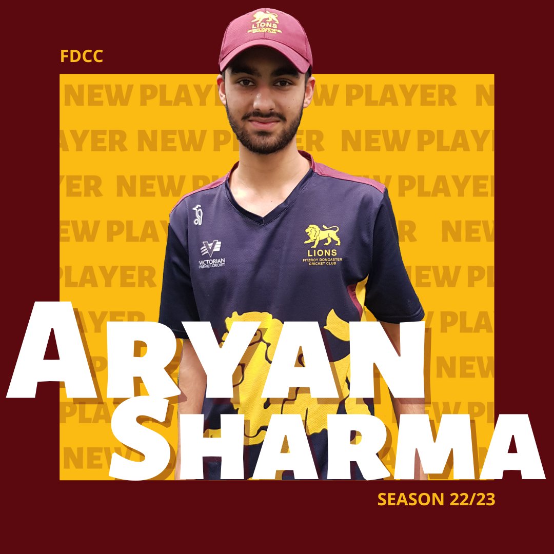 NEW PLAYER ‼️ 

FDCC welcome Plenty Valley young gun Aryan Sharma to the Lions for the 22/23 Season! 

🦁