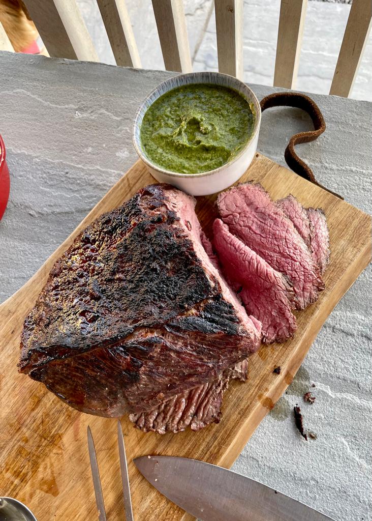 I’m loving my new #outdoorkitchen at the moment… &amp; who knew you could finish off #picanha in the #pizzaoven ? 😛This is served with a punchy salsa verde &amp; takes a #Sundayroast to a whole new level. Have a lovely day. #sundayfunday #somersetchef #dorsetchef #somerset