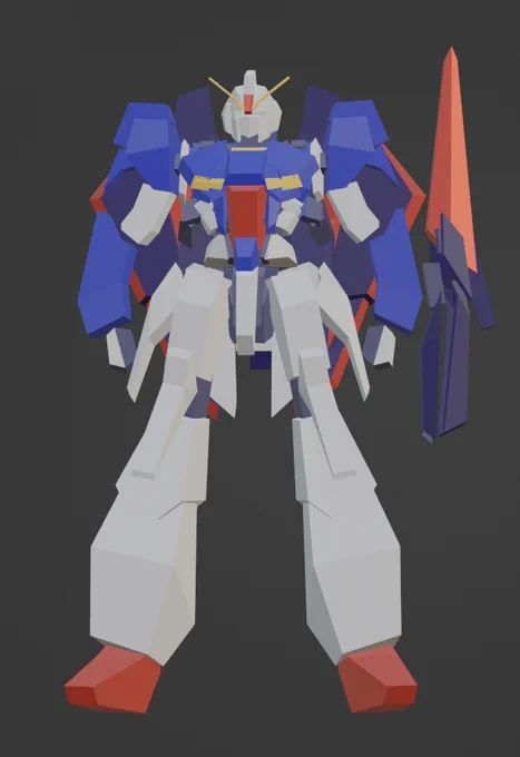 最近の進捗いろいろ。RX78がZbrush、ZがBlender。RX78は3Dプリンタ出力予定でこっちが先に完成するかな～。Zは変形検証モデルだから作りこみ具合は未定。WRをかなり薄くできる変形アレンジしてるけど調子乗りすぎて流石に上半身マッチョにしすぎた 