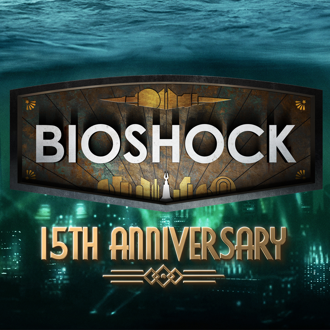 2K's tweet image. Would you kindly join us in celebrating BioShock's 15th anniversary 

💙 #BioShock15