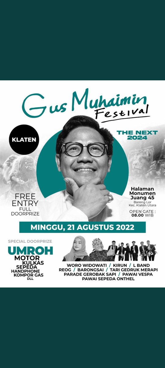 Gus Muhaimin Pemimpin Negeri 2024
<a href="/cakimiNOW/">A Muhaimin Iskandar</a> 
<a href="/EmHasanuddin/">M Hasanuddin Wahid</a> 
<a href="/idafauziyah/">Ida Fauziyah</a> 
<a href="/malik_haramain/">malikharamain</a> 
<a href="/imansyukri/">Iman Sukri</a> 
<a href="/TPPISUMUT/">TPP SUMUT</a> 
<a href="/arisfad02268925/">aris fadillah</a>