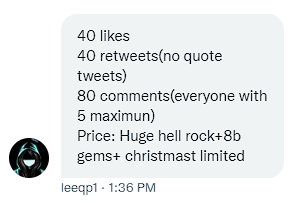 havanaunna's tweet photo. since @qpleewastaken say there was an alt in use and i bribed i have to restart lol sorry the best helpers from last gaw will still get prize
rules are 
-i can't bribe
-no alts
-and fans no alts 
#help4help
#RTD2 
#RTD2 
#PetSimulatorX https://t.co/fsoANa4l6e