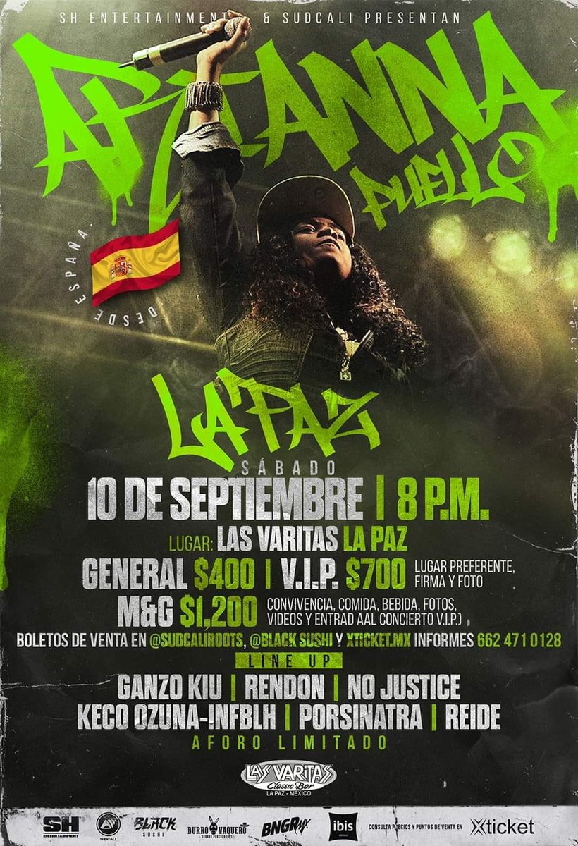 ReideOficial's tweet photo. Simplemente un concierto que no te puedes perder! Va a retumbar La Paz este 10 de septiembre. Allá nos vemos ✌🏻 #arianapuelloentucuello #rap #hiphop #concierto #lapazbcs #bestflow #Elreide https://t.co/SO5yNLIibl