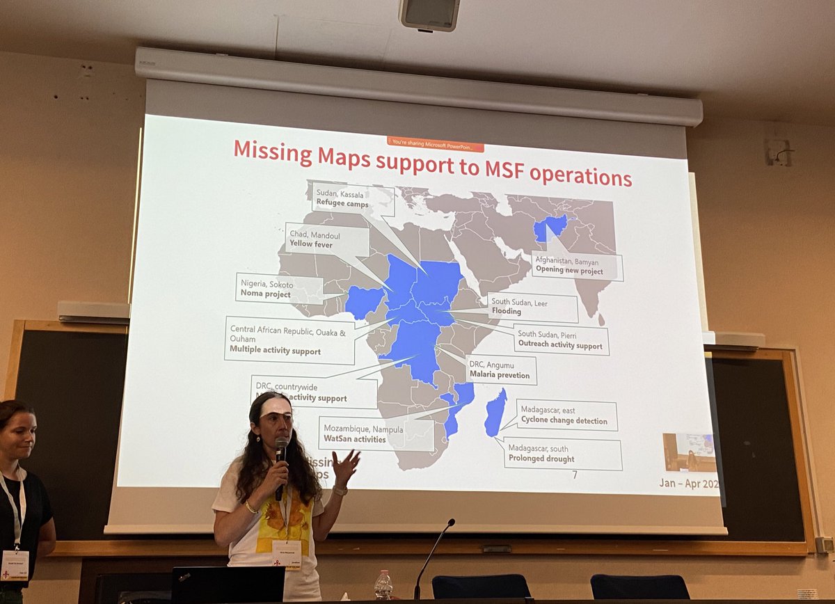 #SotM2022 OSM datas to support medical humanitarian operations of Doctors Without Borders #MSF <a href="/TheMissingMaps/">Missing Maps</a>