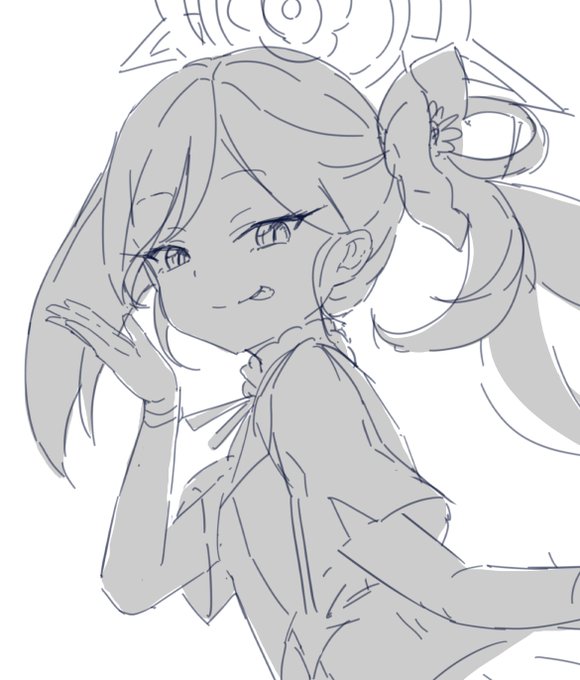 #ブルアカ 
ムツキちゃん描いてます。小悪魔や👿 