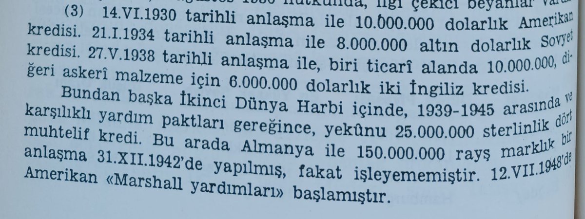 mustafarmagan's tweet photo. M. Kemal döneminde alınan dış borçları Şevket Süreyya Aydemir toplu olarak bir dipnotta vermiş!

1930 yılında ABD'den
1934 yılında Sovyetler Birliği'nden
1938 yılında İngiltere'den borç alınmıştı diyor açık açık 

Kemalistler kendi tarihlerinden bihaber

 İkinci Adam, c.2, s.132 https://t.co/BUkBJpQ7Y3