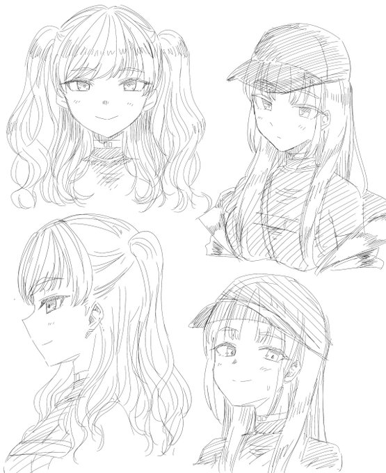 顔を可愛く描けるようになりたいから練習するぞ! 45 