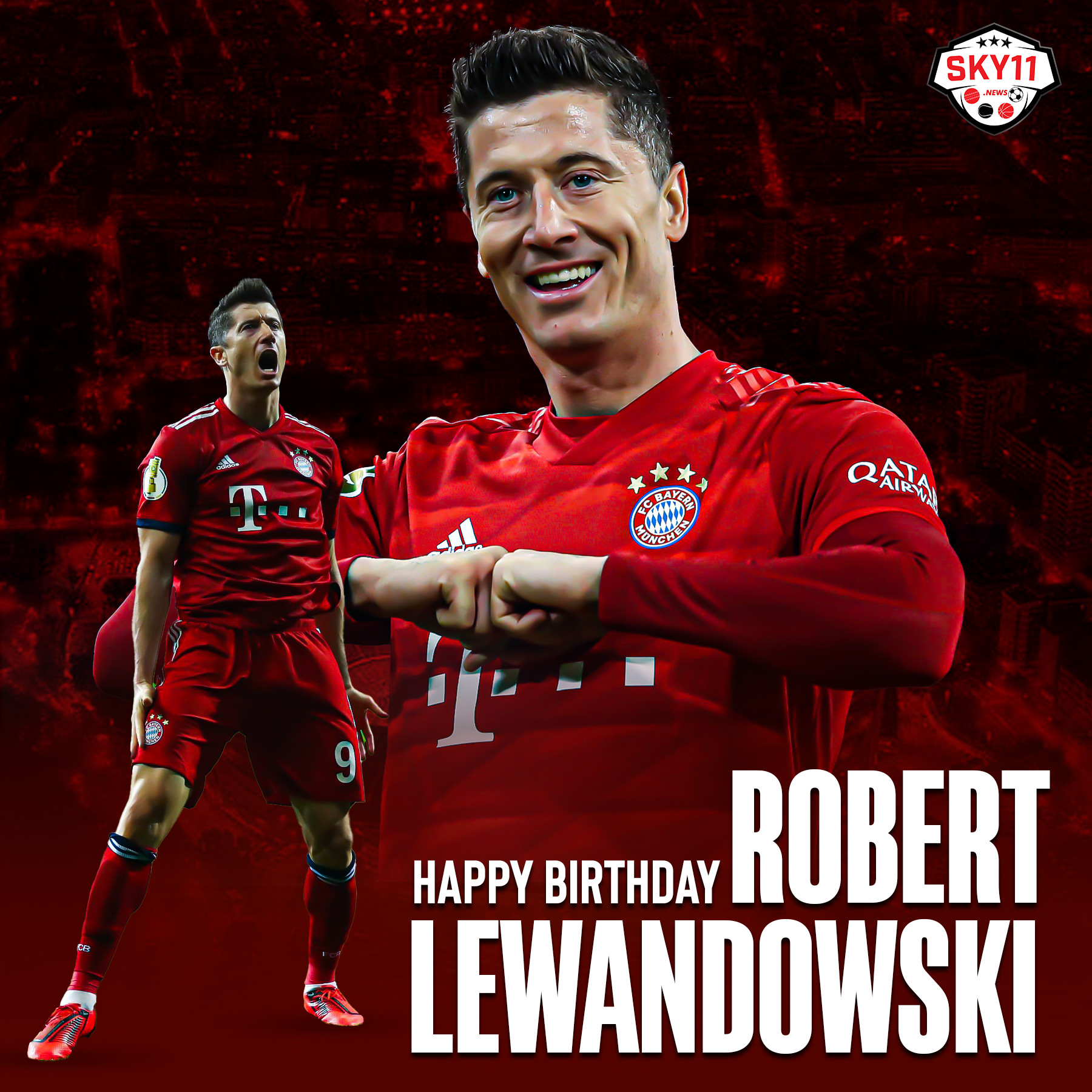 Happy Birthday to the Goal Machine, Robert Lewandowski.      