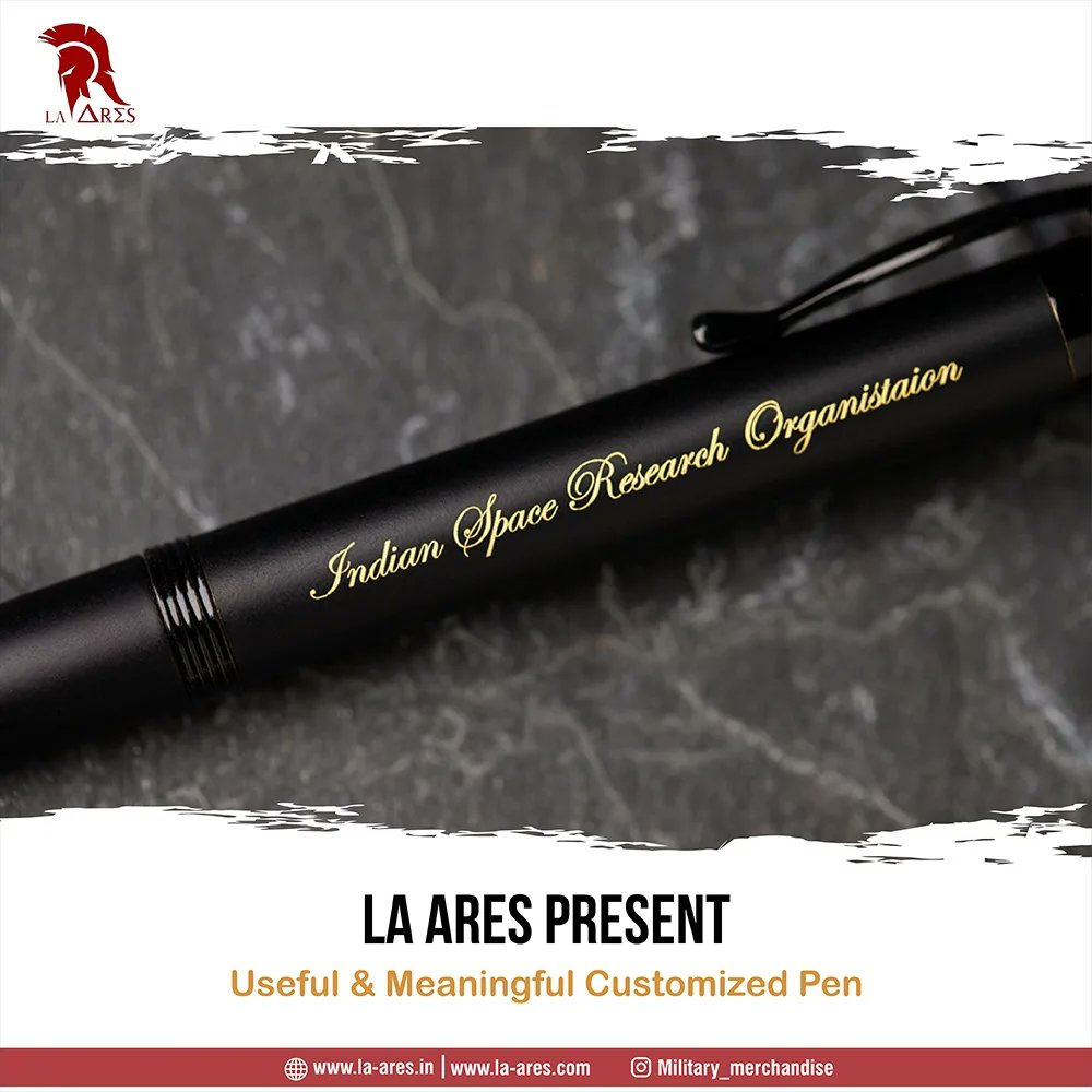 Laares1's tweet image. Do you want to give a lasting gift to your dear ones? Choose a La Ares customized pen. As the saying goes, ‘A pen is mightier than a sword.’ It is a gift that symbolizes power and freedom of expression. 
.
.
#laares #pen #customizedpen #indianspace #avgeek