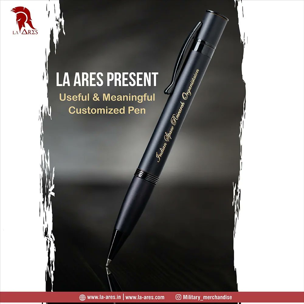 Laares1's tweet image. Do you want to give a lasting gift to your dear ones? Choose a La Ares customized pen. As the saying goes, ‘A pen is mightier than a sword.’ It is a gift that symbolizes power and freedom of expression. 
.
.
#laares #pen #customizedpen #indianspace #avgeek