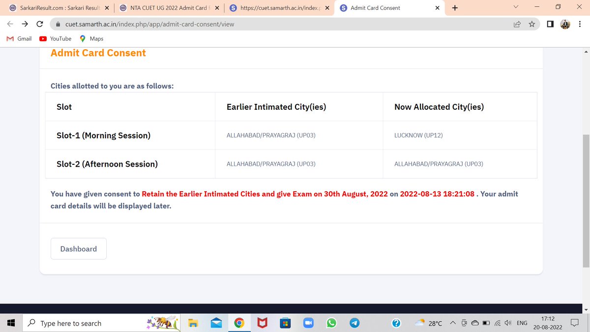 DevaLal72's tweet photo. @DG_NTA 
Application number : 223510592910
I am having issue while downloading my admit card. And my exam is on 22nd of August . After clicking on the download button this page popped up👇
Resolve the issue as soon as possible.
Otherwise I can't attend my exam.
#NTA #CUETUG2022 https://t.co/OrVTkBCxHW