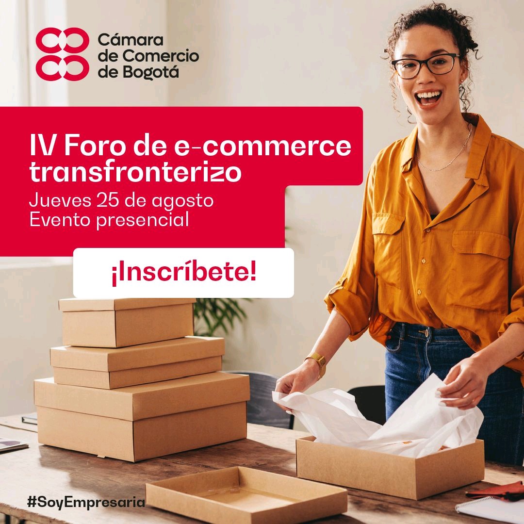 jdcardona's tweet photo. @camaracomerbog E-commerce transfronterizo. Buenas prácticas, alternativas y oportunidades de negocio regional y global. Registro: https://t.co/k7eJ6dm07K https://t.co/RwMiBByBaC