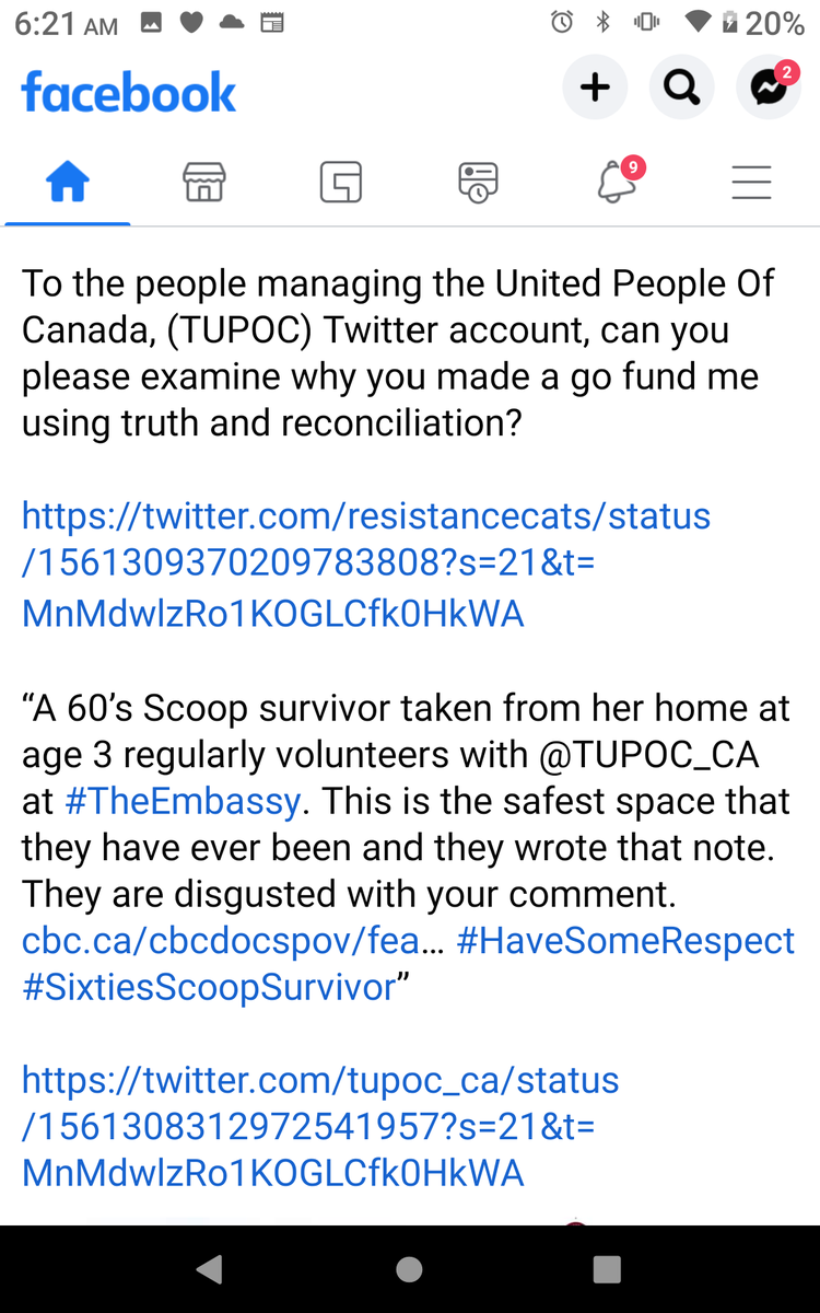 TrumpDownfall's tweet photo. @Ryan_Ev0 @TUPOC_CA @a_pinsent 👀
Only a matter of time b4 #gofundme started
⁉️:Y is #tupoc/#upoc/#komer using #truthandreconciliation as a #GFM platform?
More #culturalappropriation of #natives by #convoy #grifters
Using #indigenous issues 2 try 2 get sacred ground designation? Shame😡
#canpoli #canpoli https://t.co/5LURbQrwPE