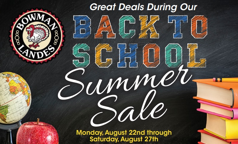 BLTurkeys's tweet image. Save Big At Our Summer Sale: August 22nd - August 27th mailchi.mp/bowmanlandes/s…