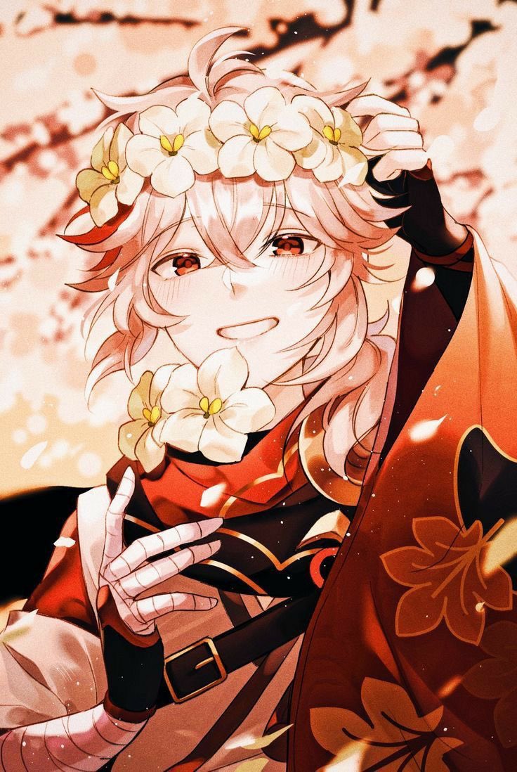 Здравствуй, дорогой друг. Я Каэдэхара Кадзуха, путешественник, странствующий по Тейвату. Я хочу показать тебе всю красоту этого мира, оберегая на всём пути следования. Присоединишься ко мне?🍃