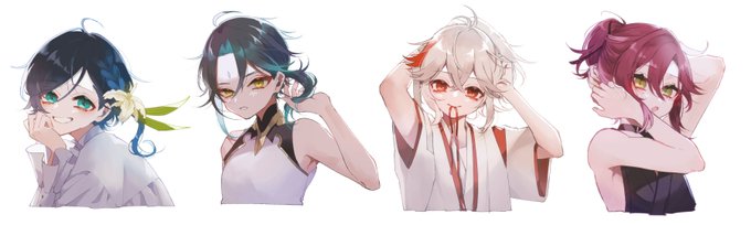 風男子夏ヘアアレ #venti #xiao #KaedeharaKazuha #shikanoinheizou 