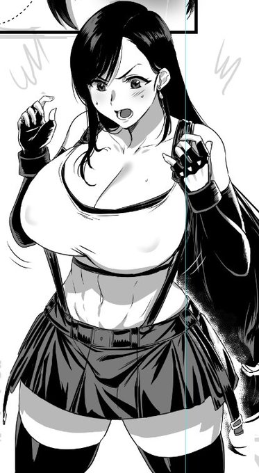 クラティファ漫画制作中～🍼🍼🍼🍼🍼
#ティファ #おっぱい 