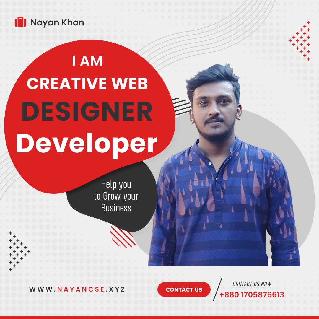 Are you looking for a Web Developer or Marketers to take your business to the next level? I can help! I have a team of experienced marketing #professionals. My talented team of #marketers can help you with:

𝐂𝐨𝐧𝐭𝐚𝐜𝐭 𝐮𝐬: nayancse.xyz

#wordpress #websitedesign