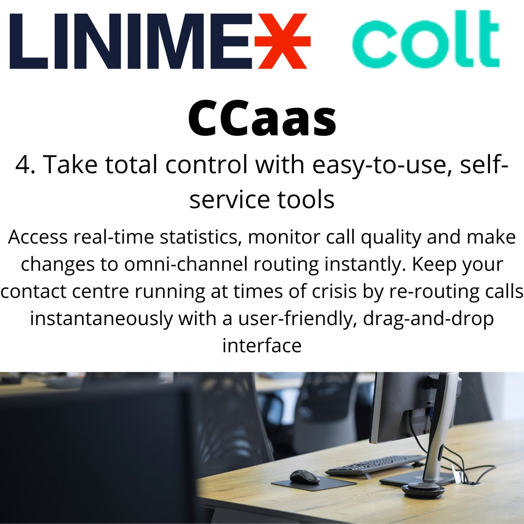 Linimex's tweet photo. The 6 Benefits of CCaaS direct from Colt.

#Colt #Linimex #CCaaS https://t.co/qGNeG2mmjl