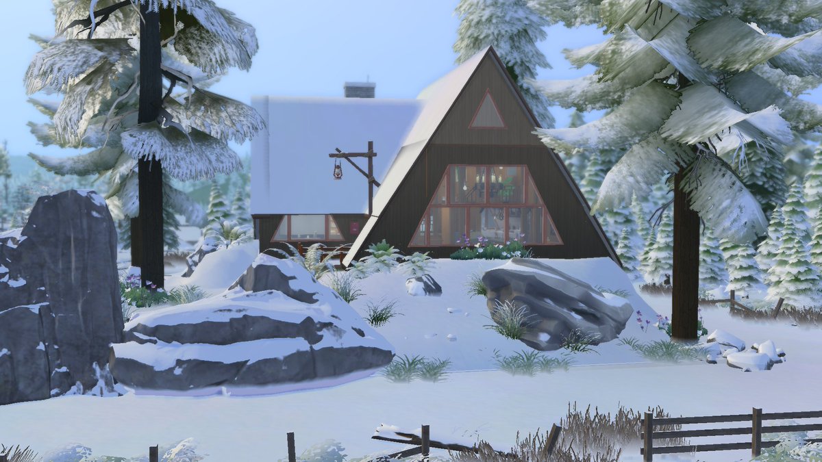crispysims's tweet photo. I intended to build just a cute little cabin with a walk-out basement, and ended up with this mid-century modern A-Frame π€·π»ββοΈ interior shots following π§΅
.
#thesims4 #thesims #showusyourbuilds #thesims4build #ccused #aframe #moonwoodmill #prowlerspatch https://t.co/LtefFws5Kx