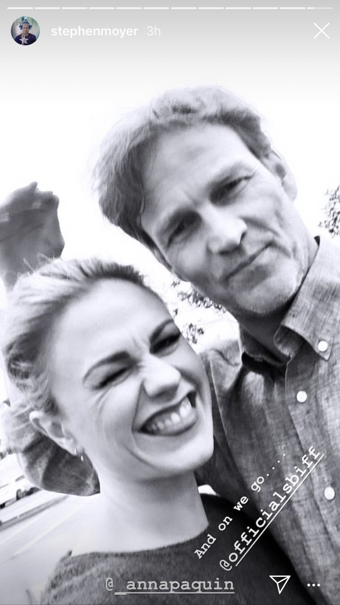 Happy anniversary to our favorite couple! #stephenmoyer #annapaquin ❤️‍🔥🥹🥂