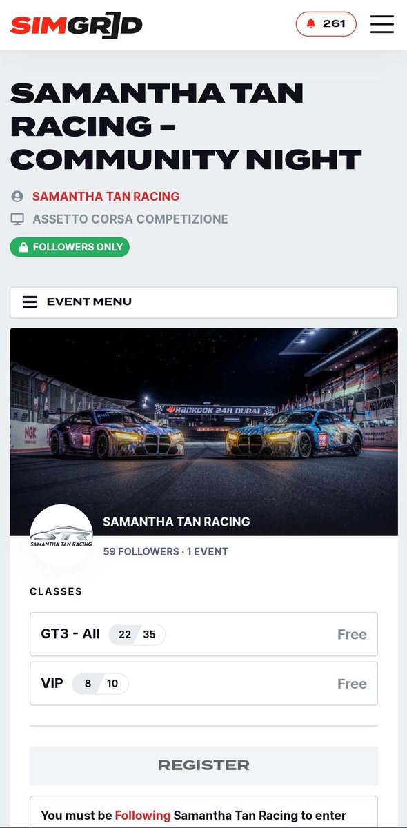sim_staff's tweet image. There's still 13 slots left for this awesome event with @stracing_team, where we've heard that a certain @STR_Samantha may be making an appearance on stream 👀 Get yourself involved! 🏁

thesimgrid.com/championships/…