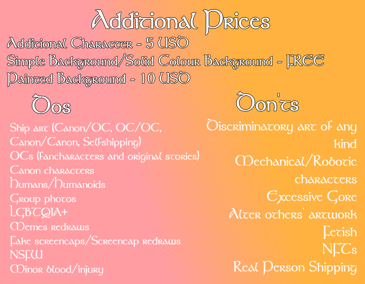 marrhikit's tweet photo. ✨💛❤️COMMISSIONS OPEN❤️💛✨

I'm opening up commissions for groceries and bills. My slots are up to ten before I have to take a pause in commissions. If you're interested, please DM me, I'd love to draw your faves/ships/OCs!
#commissionsopen #commissionopen #ArtCommission https://t.co/AM23AySVOD