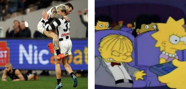 If you pause at the right time, you can see the exact moment Carlton fan’s hearts collectively break.