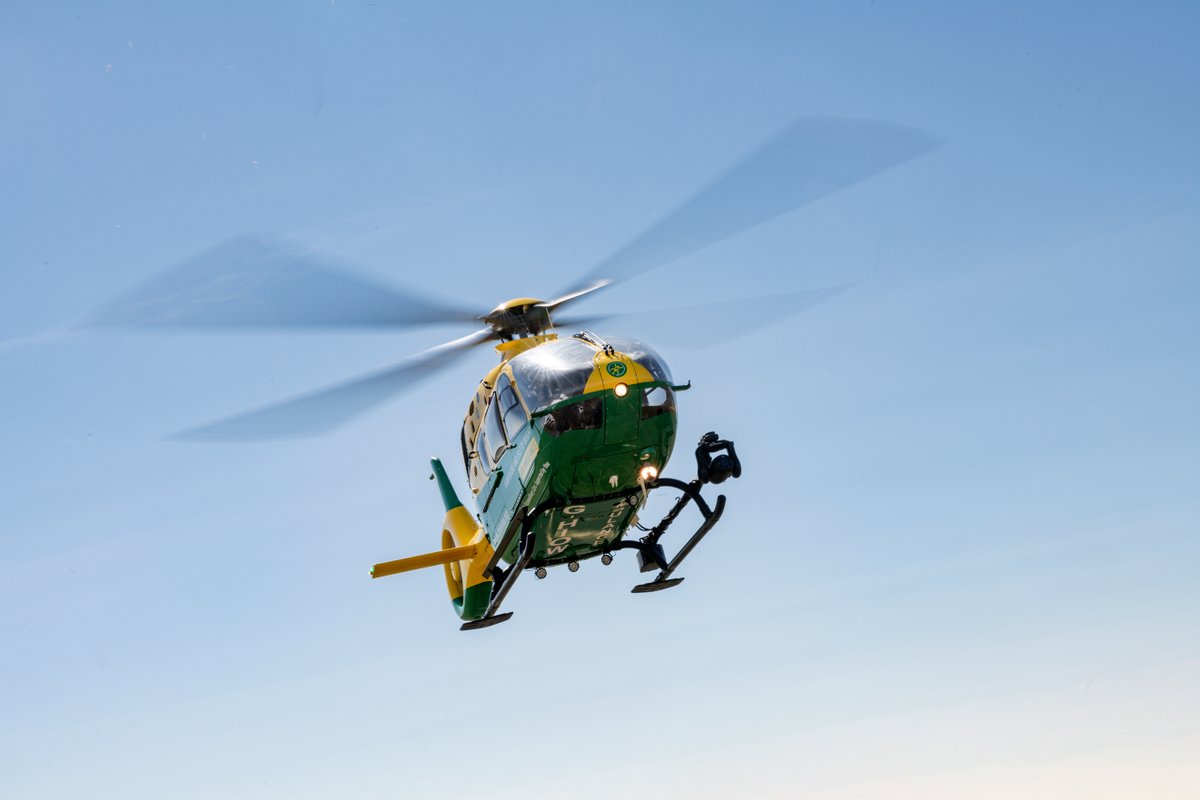 Happy #WorldHelicopterDay 🚁 Helimed56 allows us to bring life-saving medical equipment and medicine to patients on the road side, the middle of a field or wherever they may need us. We've responded to 553 call-outs by air this year. You keep us flying 💚💛 📷 @Ambient_life