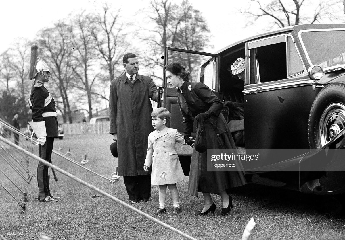 #PrincessMargaret On April 28, 1953, Princess Margaret and Prince Charles at Windsor great park for a horse show.