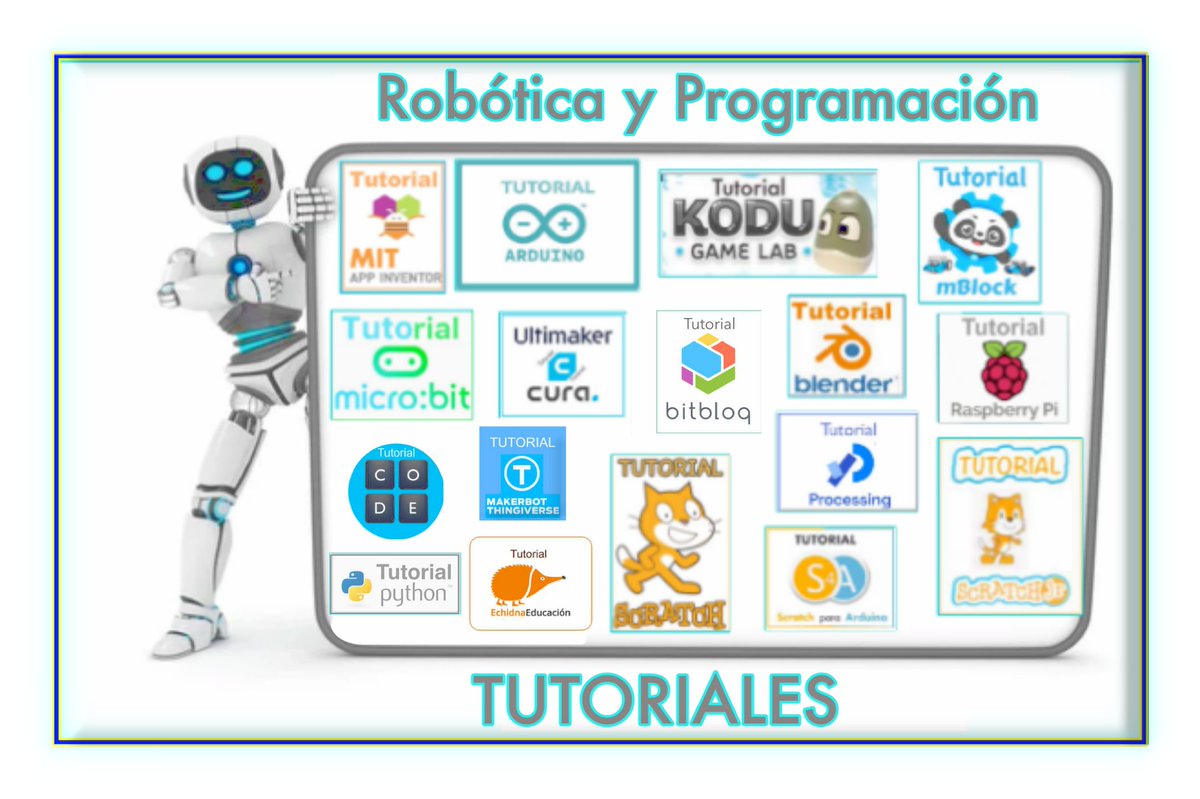 anvasa125's tweet image. VIDEOTUTORIALES de PROGRAMACIÓN y ROBÓTICA: Arduino, Blender, Bitbloq, Code, EchidnaEducación, Kodu, mBlock5, Micro:Bit, Mit APP Inventor, Processing, Python, Raspberry Pi, Scratch, S4A, Scratch Jr, Ultimaker Cura,...¡PREPARANDO y PREPARÁNDONOS! recursospdifgl.com/ense%C3%B1anza…
