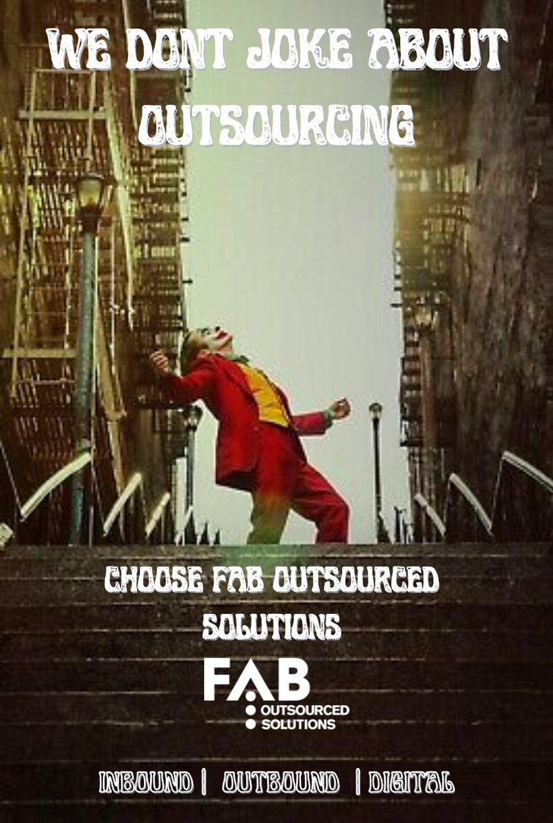 fabsolutions1's tweet photo. Outsourcing is No Joke #faboutsourcedsolutions #fabsolutions #outsourcing #CustomerExperience #CustomerService #telemarketing #webchat #contactcentres https://t.co/XR97MdjRO7