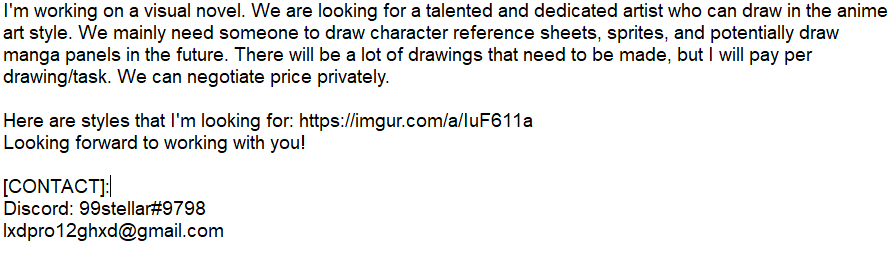 x99stellar's tweet photo. HIRING ANIME ARTISTS FOR VISUAL NOVEL #HIRING #ANIME #ART #COMISSIONS #VISUALNOVEL #YEHONTWITTER #MANGAART #MANGA https://t.co/uGO2pVZiOo
