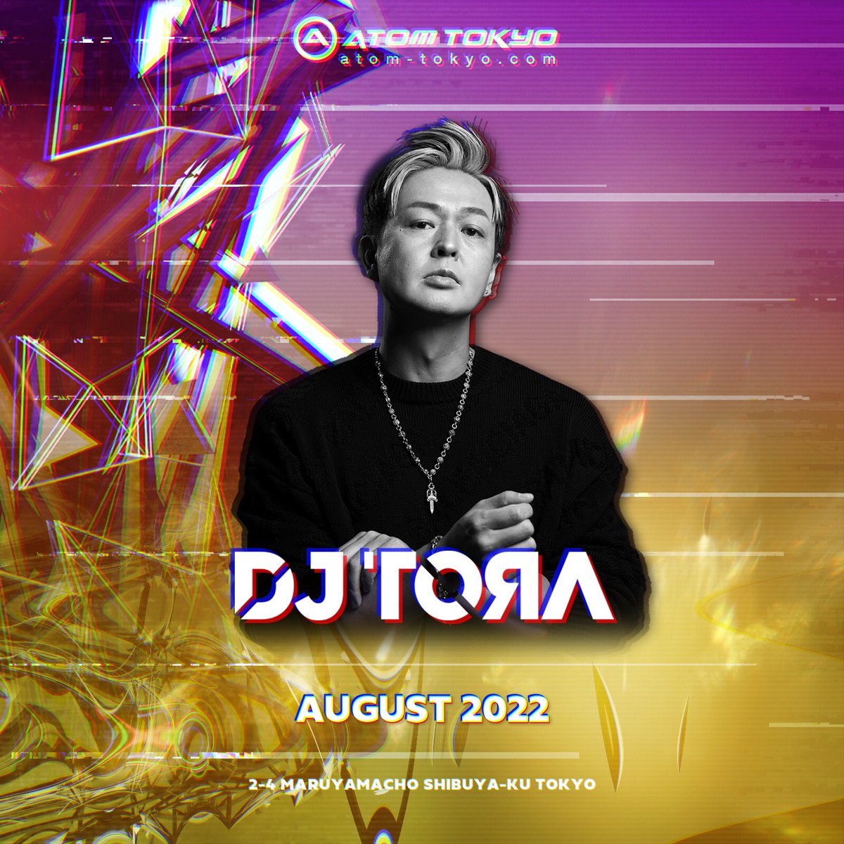 atom_tokyo_info's tweet photo. 8/21 ATOM TOKYO Sunday
@djTORA_jp @djkomori 
@djmii_m @DJ_MAMOT https://t.co/UiFGfF463T