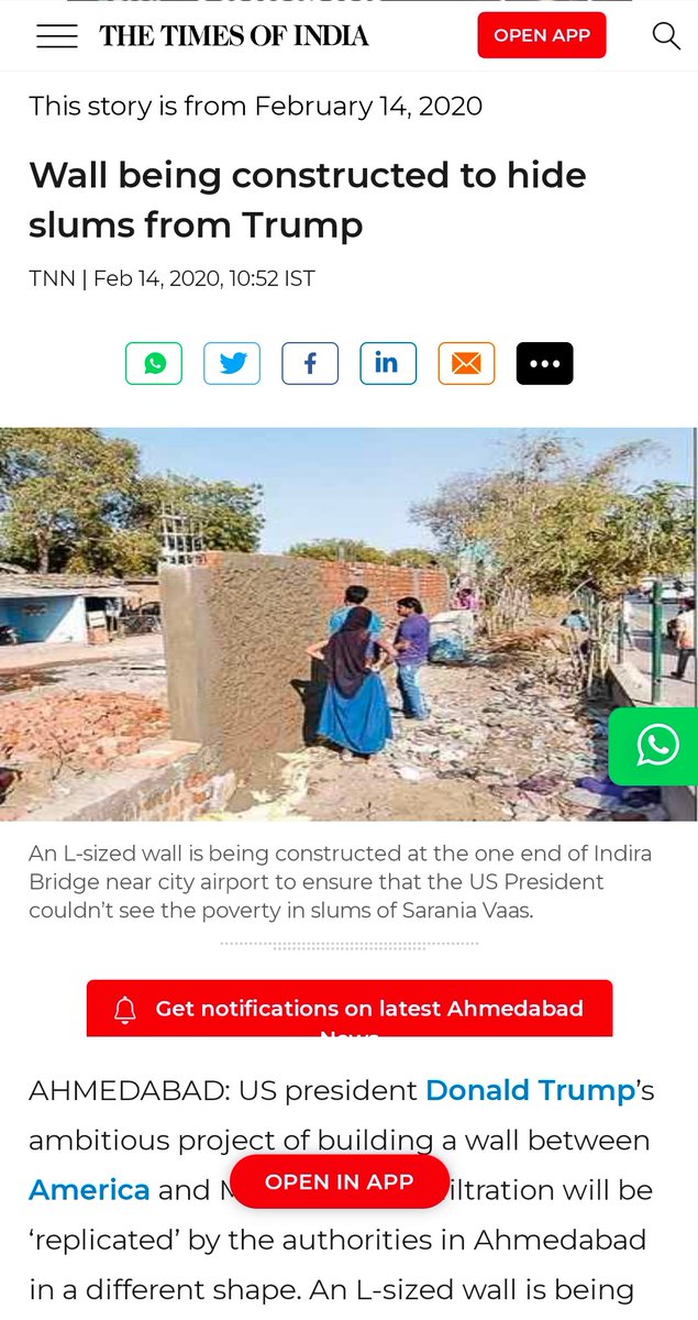 dcstunner999's tweet photo. This is the scenario of ur Gujarat @AmitShah
Whenever a Foreign Ruler visits Gujarat u erect Walls or Cloth barriers to hide ur Poor & their locality
When u can't improve Gujarat ur Party is ruling from 3decades what can u do for #Telangana
#GoBackAmit
#GoHomeAmit
@KTRTRS https://t.co/ZDur0oyJCD