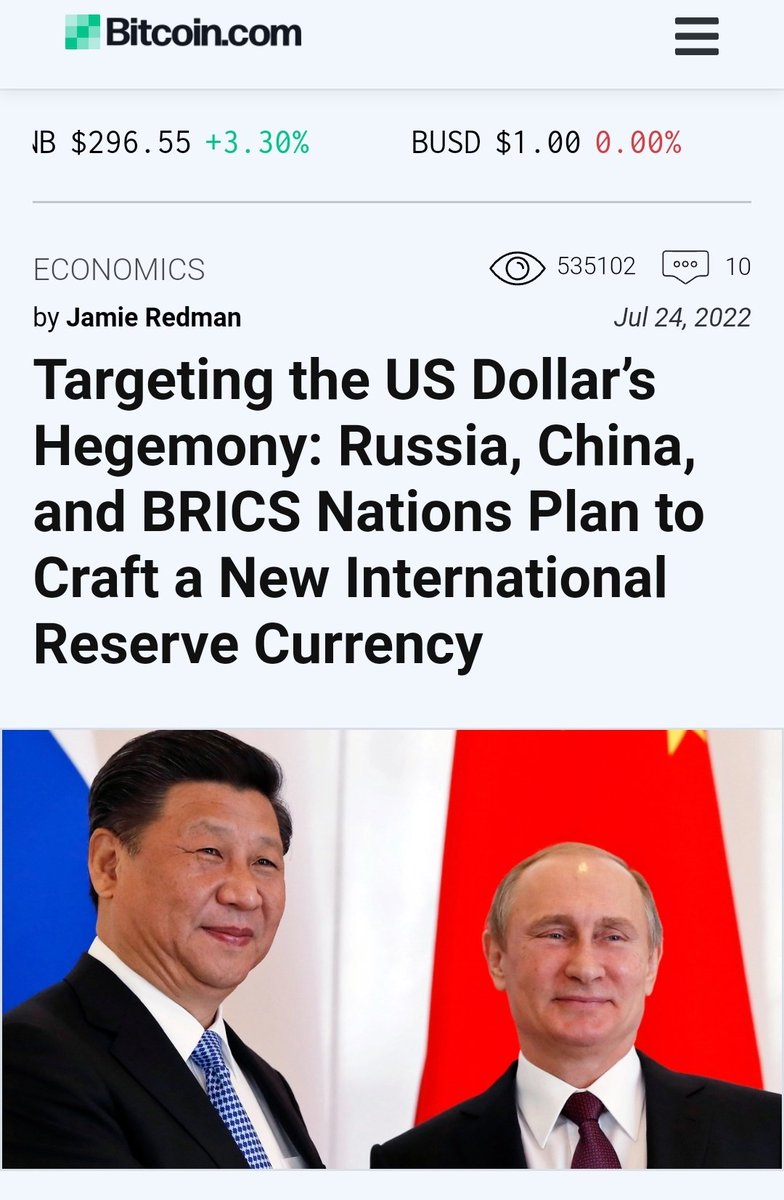 UtilityFTW's tweet photo. 🚨My @Ripple BRICS Theory🤯

The USD soon to 💥

BRICS carving the path for a new system.

Of the BRICS Nations and those also seeking to join, most are 🔗 to Ripple through partnerships and Central Banks 🏦

Follow the news...
BRICS plan a new international reserve currency 

1/ https://t.co/OlJfmHaELi
