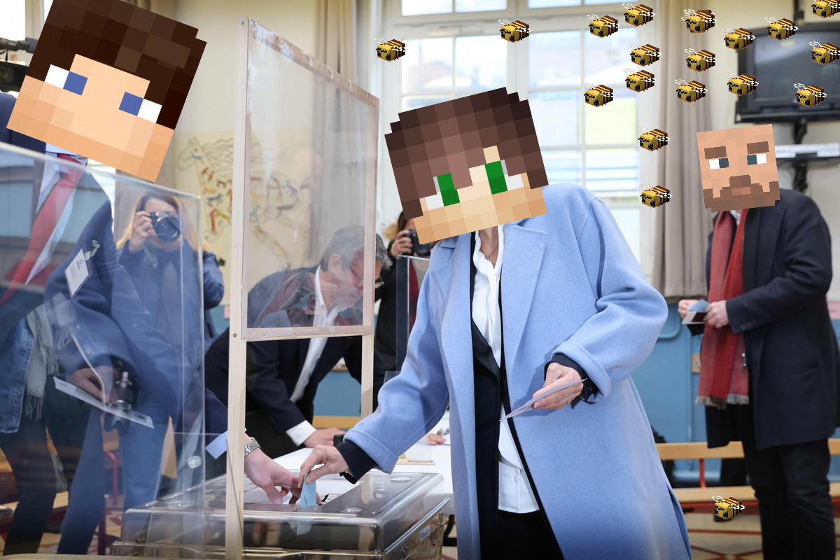 LeVE_Officiel's tweet photo. 🗳️ Gaspard Kikinou s'est rendu à son bureau de vote en fin de matinée avec plus de 2h de retard sur son planning nous confie son entourage. En effet un essain d'abeille s'est installé dans un des isoloirs ce qui a engrangé l'intervention des pompiers. https://t.co/UspkymUoWG