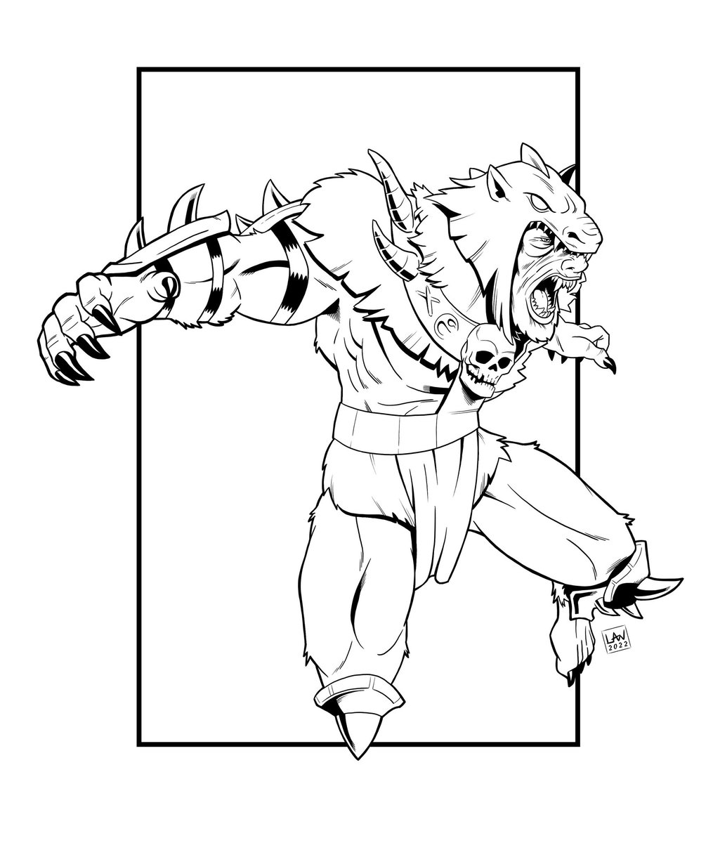 New Eternia Beast Man #MOTUdrawingchallenge #MOTU #MastersOfTheUniverse #beastman #neweternia #digitalart #illustration #digitalillustration #mattel