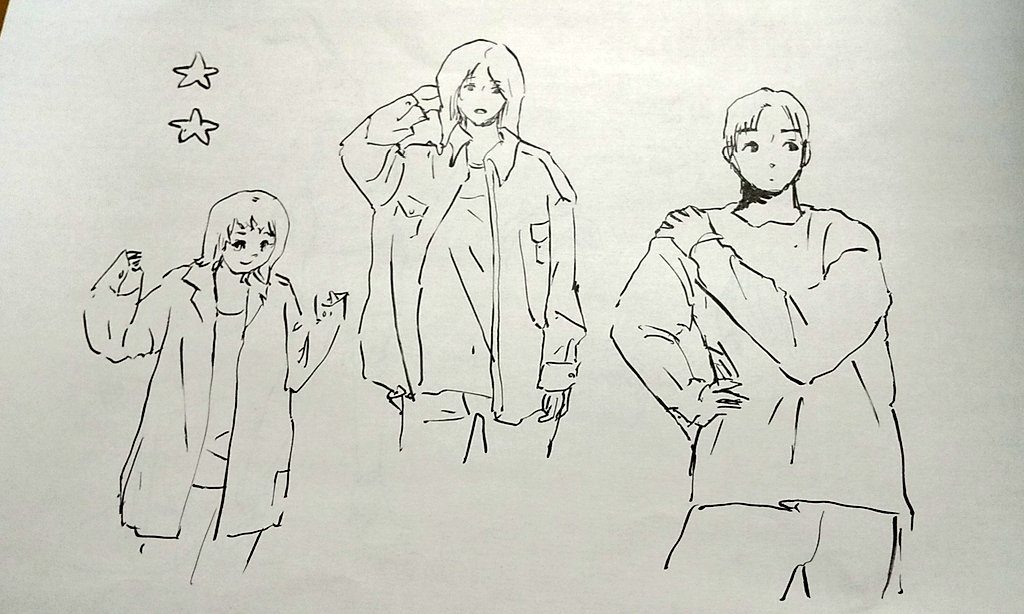 下田スケッチさんのシワ模写。
だから何故筆ペンで描いたし😂
下田スケッチさんの線、ほんと好き。 