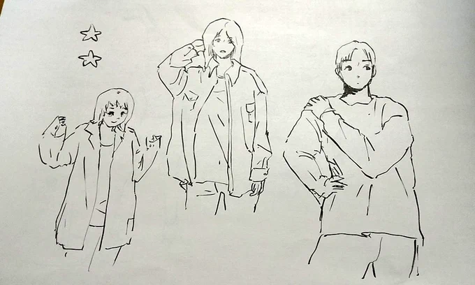 下田スケッチさんのシワ模写。
だから何故筆ペンで描いたし😂
下田スケッチさんの線、ほんと好き。 